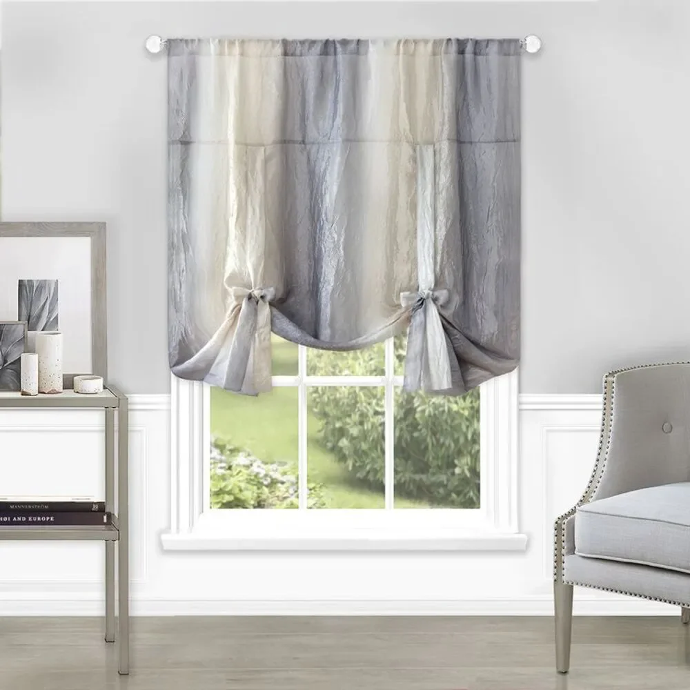 Achim Home Furnishing: Ombre Decorative Window Treatment Curtain, Grey, 50